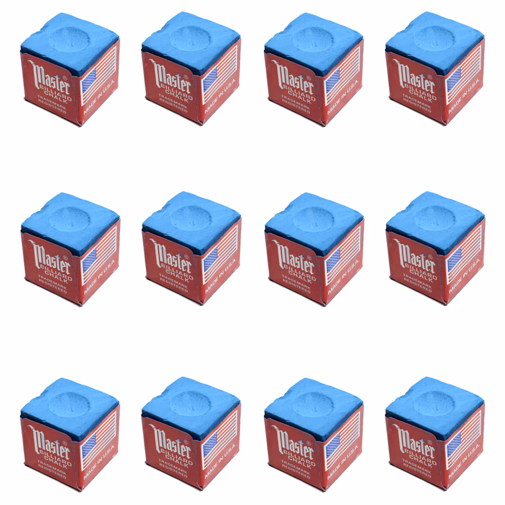 One Dozen Blue Master Pool Cue Chalk