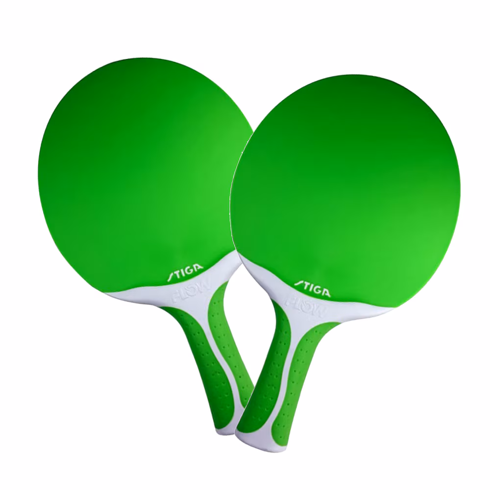 Set of 2 Stiga Flow Ping Pong Paddle – Green